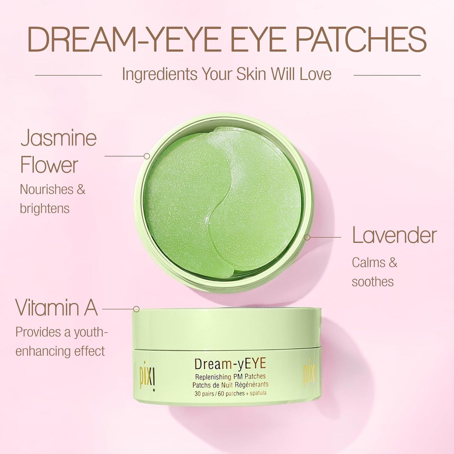 Dream-yEYE Calming and Replensihing Eye Patches with Jasmine & Vitamin A - Bajo Pedido