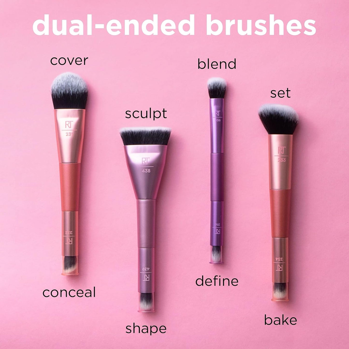 Cover And Conceal Dual Ended Makeup Brush - Bajo Pedido