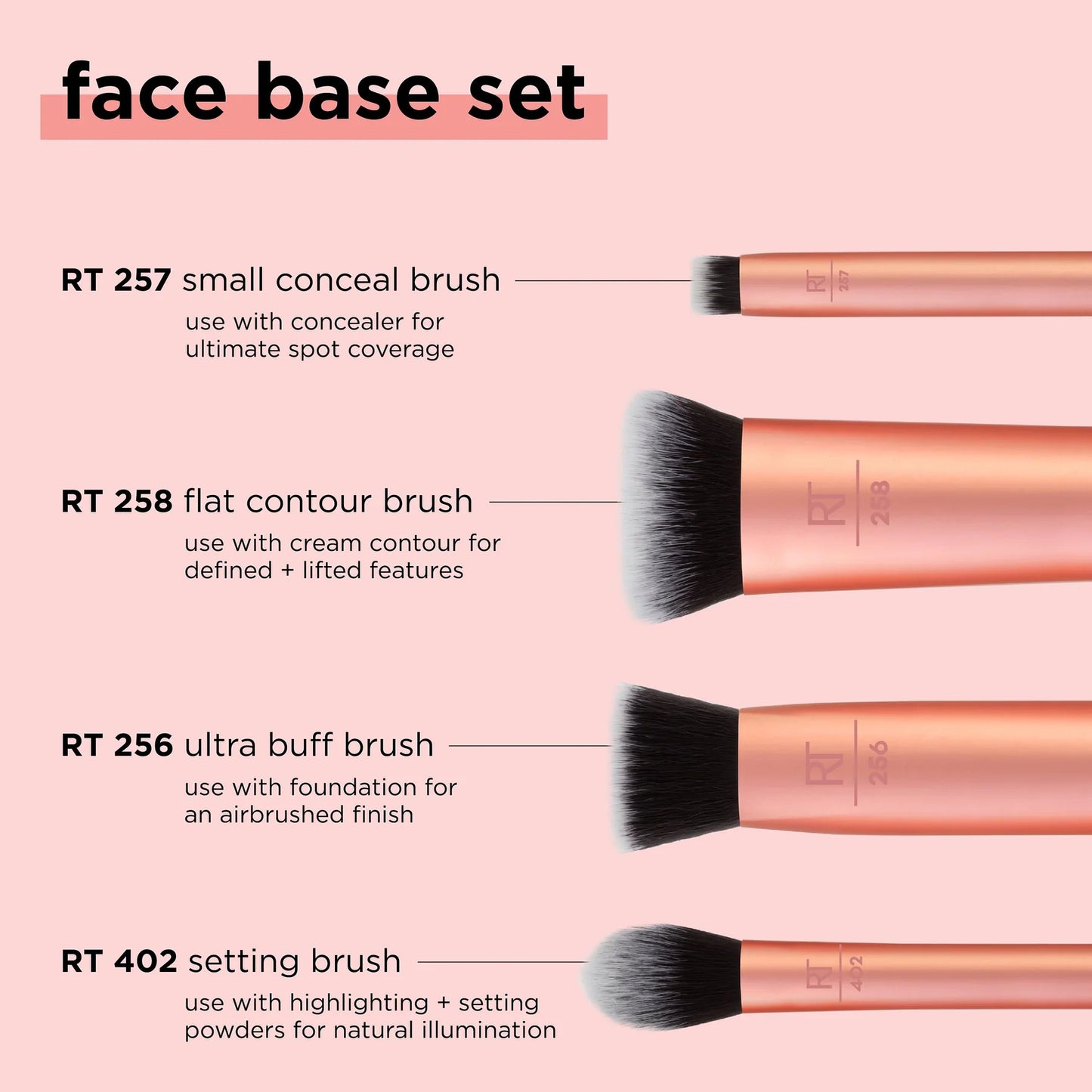 Face Base Makeup Brush Set - Bajo Pedido