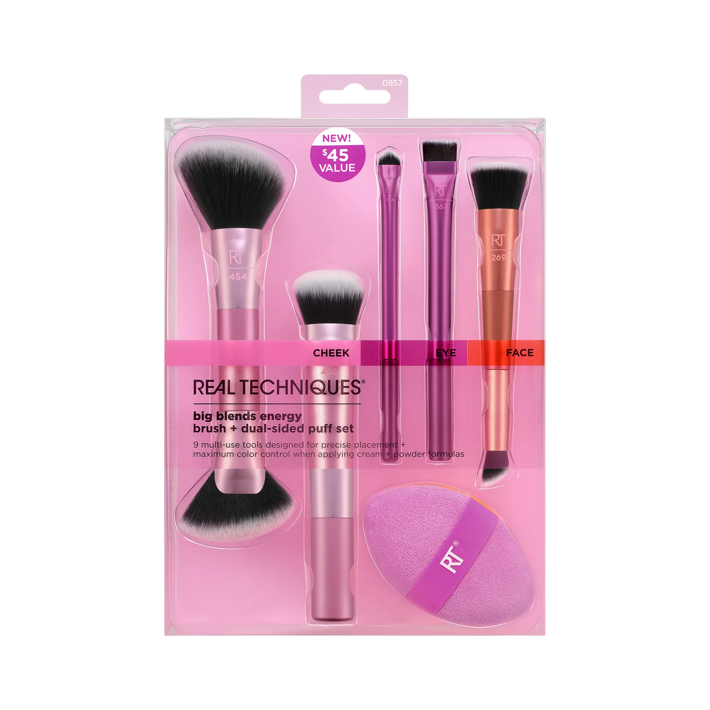 Big Blends Energy Brush + Dual-Sided Puff Set