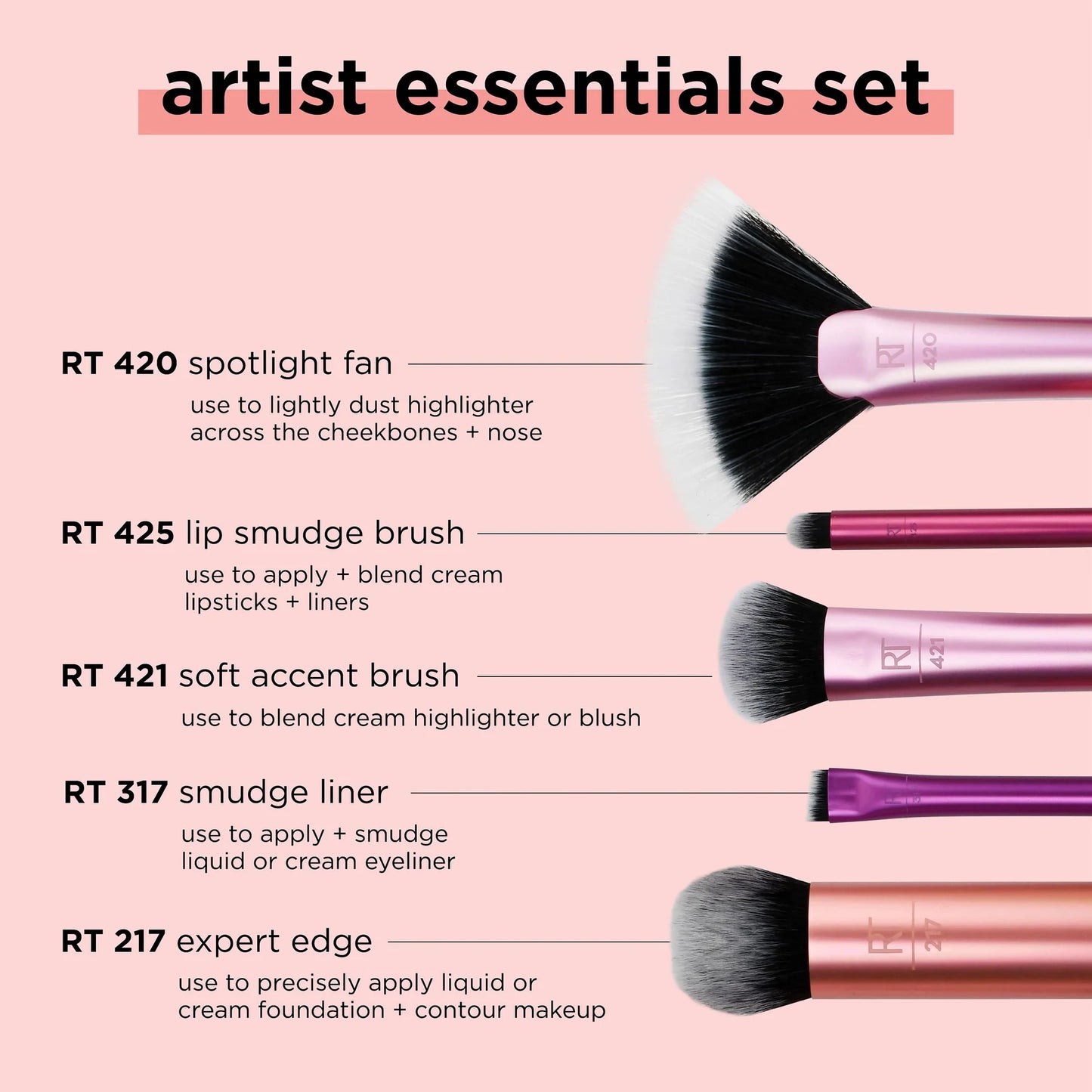 Artist Essentials Makeup Brush Set - Bajo Pedido