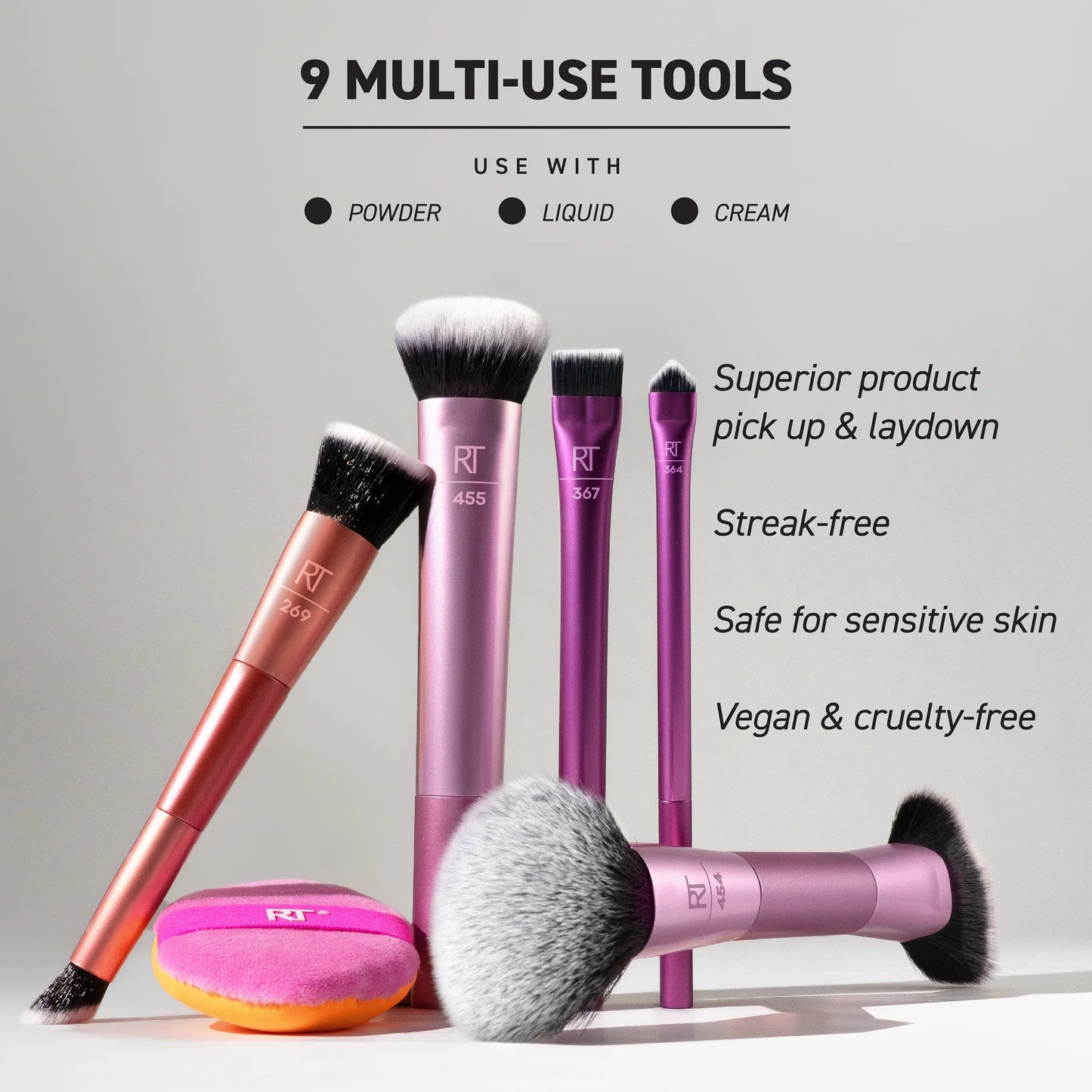 Big Blends Energy Brush + Dual-Sided Puff Set