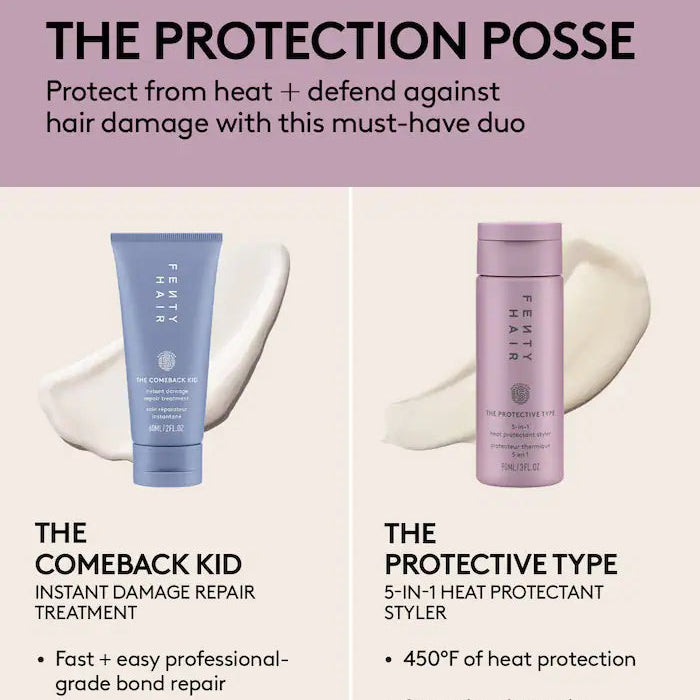 The Protection Posse Instant Damage Repair Treatment + Heat Protectant Set