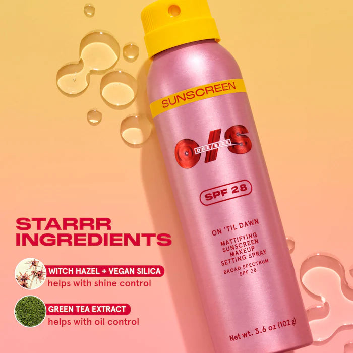 On 'Til Dawn Mattifying Sunscreen Makeup Setting Spray SPF 28 - Sephora Sale