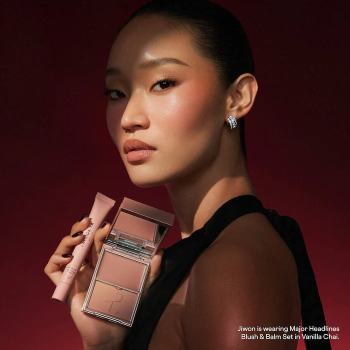 Major Headlines Double-Take Crème & Powder Blush Duo & Lip Balm Makeup Gift Set - Bajo Pedido