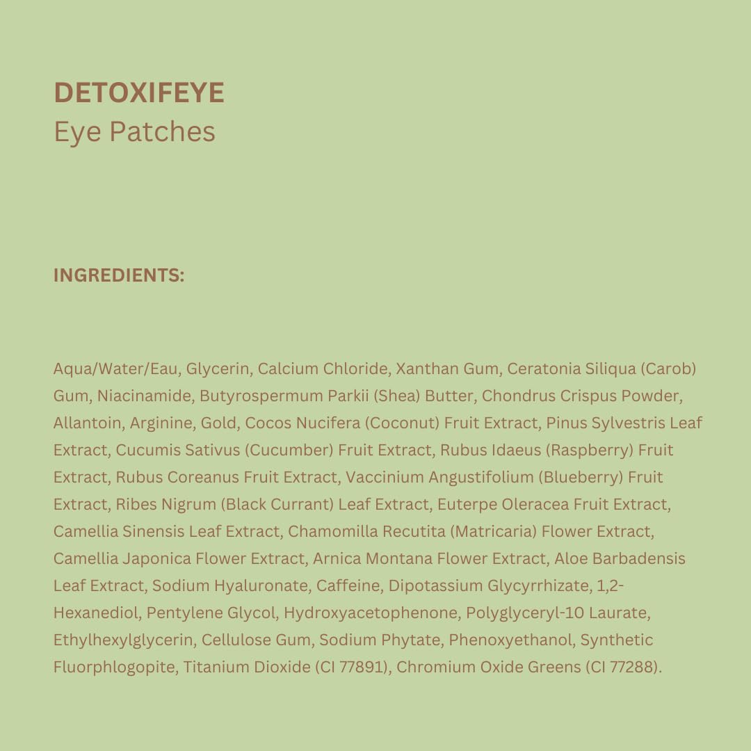 DetoxifEYE Hydrating and Depuffing Eye Patches - Bajo Pedido