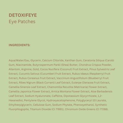DetoxifEYE Hydrating and Depuffing Eye Patches - Bajo Pedido