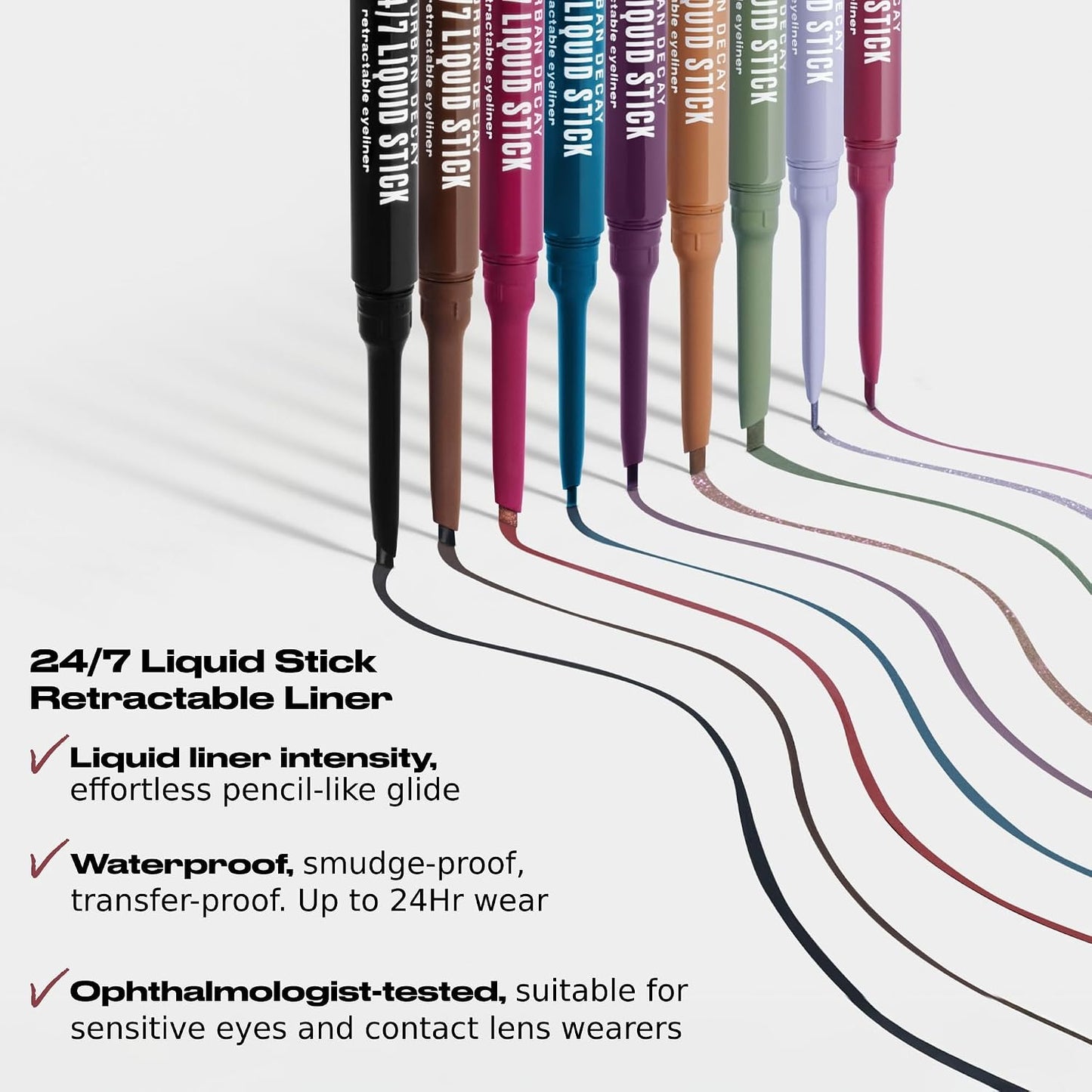 24/7 Liquid Stick Retractable Waterproof Eyeliner + Brush - Bajo Pedido