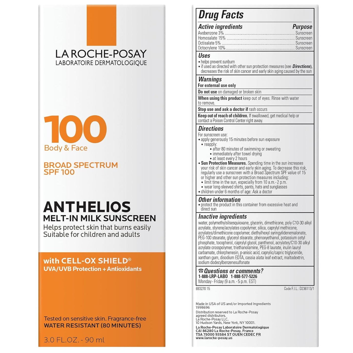 La Roche-Posay Anthelios Melt-In Milk Sunscreen SPF 100 Guatemala bloqueador protector solar de cuerpo y rostro