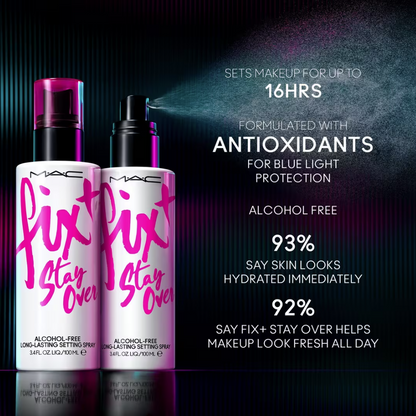 Fix+ Stay Over Alcohol-Free 24HR Hydrating + Multitasking Setting Spray - Bajo Pedido
