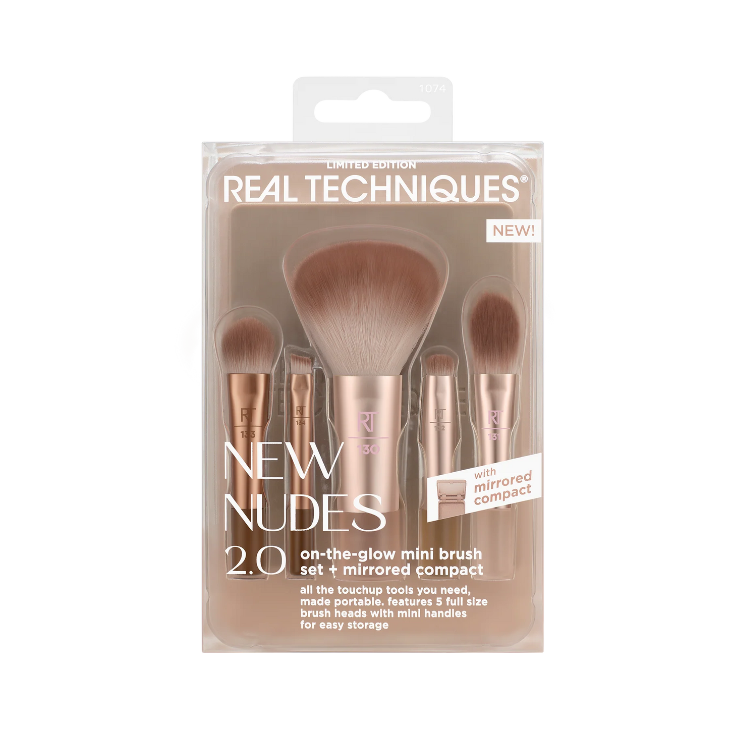 New Nudes 2.0 On-The-Glow Mini Brush Set + Mirrored Compact - Bajo Pedido