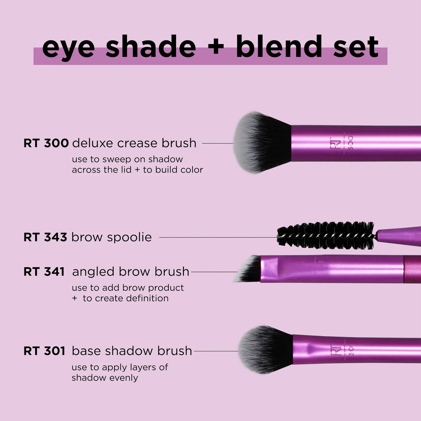 Eye Shade & Blend Makeup Brush Trio - Bajo Pedido