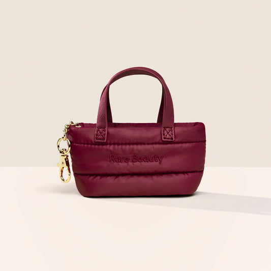 Rare Beauty Mini Puffy Tote Keychain Merlot
