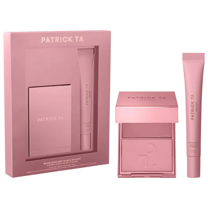 Major Headlines Double-Take Crème & Powder Blush Duo & Lip Balm Makeup Gift Set - Bajo Pedido