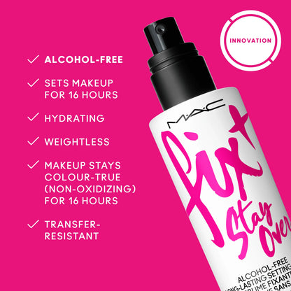 Fix+ Stay Over Alcohol-Free 24HR Hydrating + Multitasking Setting Spray - Bajo Pedido