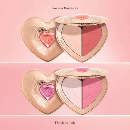 Pillow Talk Beauty Soulmates Airbrush Flawless Finish Brightening and Blush Powder Palette - Bajo Pedido