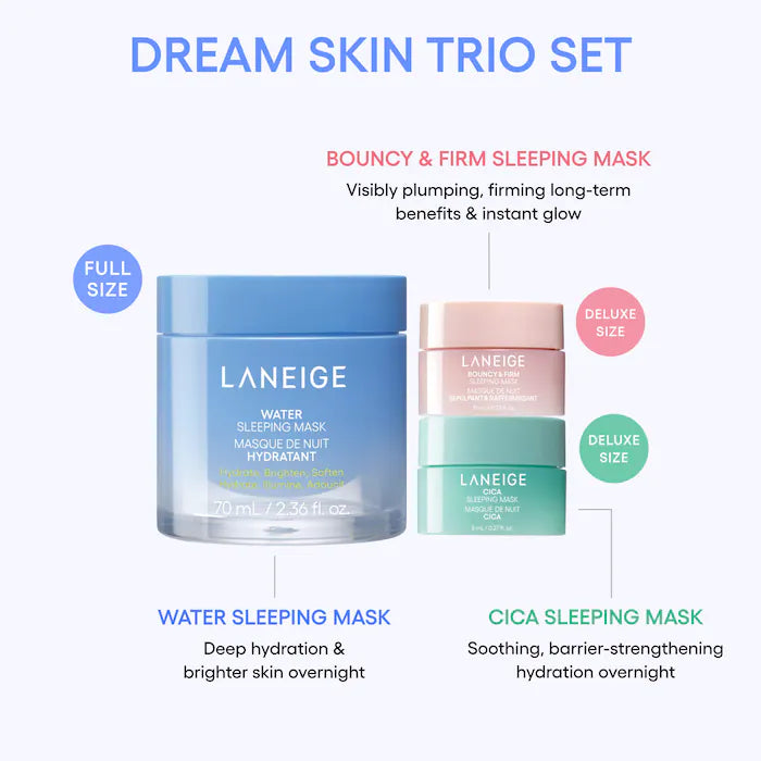 Dream Skin Trio Sleeping Masks Set - Bajo Pedido