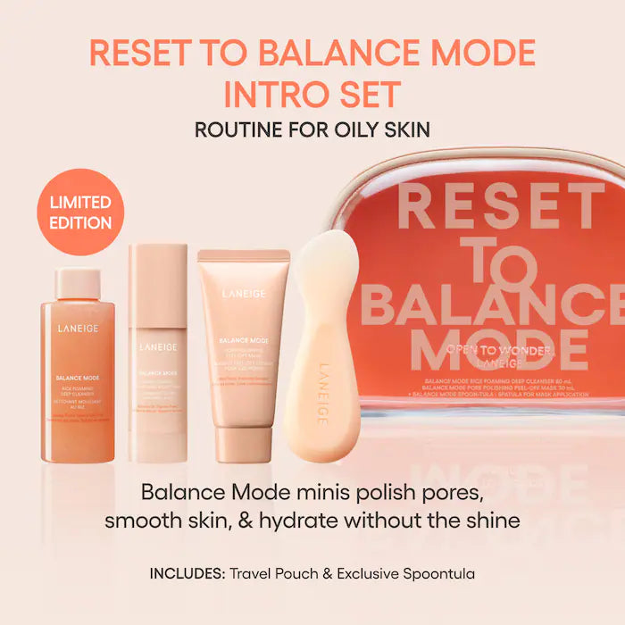 Reset to Balance Mode Kit - Routine Set for Oily Skin and Pore + Shine Control - Bajo Pedido