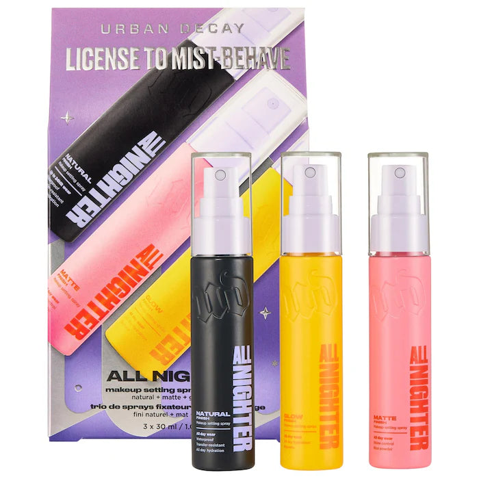 Mini License to Mist-Behave All Nighter Makeup Setting Spray Trio Gift Set - Bajo Pedido