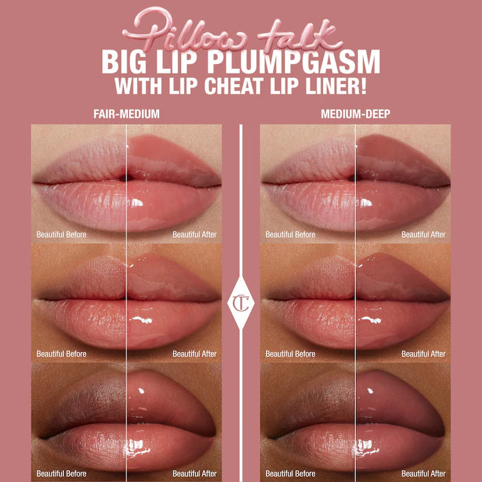 Mini Pillow Talk Plumpgasm Lip Liner and Lip Gloss Set - Bajo Pedido
