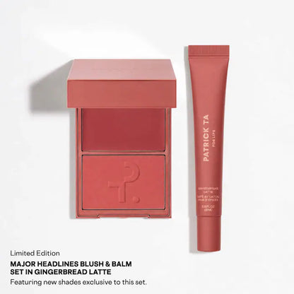 Major Headlines Double-Take Crème & Powder Blush Duo & Lip Balm Makeup Gift Set - Bajo Pedido