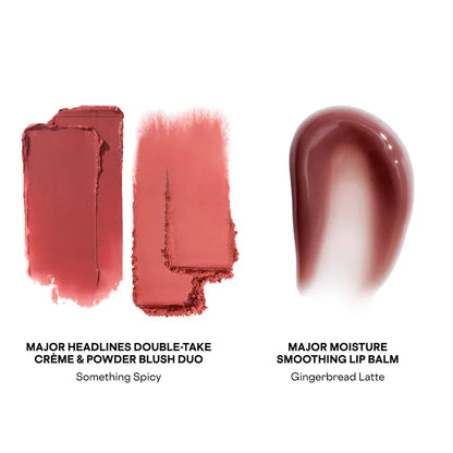 Major Headlines Double-Take Crème & Powder Blush Duo & Lip Balm Makeup Gift Set - Bajo Pedido