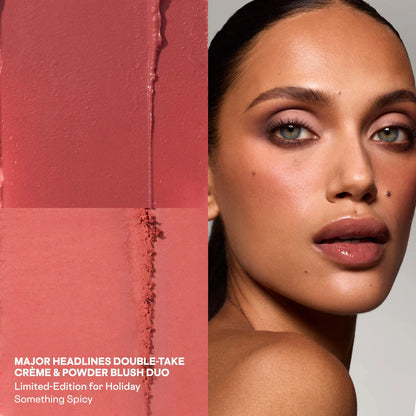 Major Headlines Double-Take Crème & Powder Blush Duo & Lip Balm Makeup Gift Set - Bajo Pedido