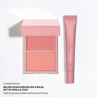 Major Headlines Double-Take Crème & Powder Blush Duo & Lip Balm Makeup Gift Set - Bajo Pedido