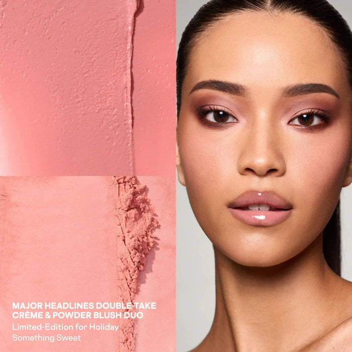 Major Headlines Double-Take Crème & Powder Blush Duo & Lip Balm Makeup Gift Set - Bajo Pedido