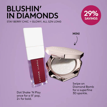 Blushin' In Diamonds Liquid Blush + Highlighter Duo Makeup Gift Set - Bajo Pedido