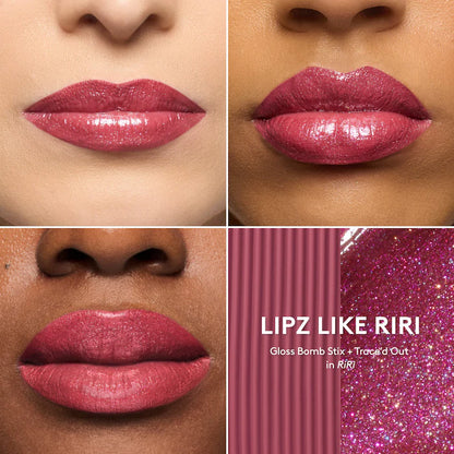 Lipz Like Riri 2-Piece Lip + Sharpener Makeup Gift Set - Bajo Pedido