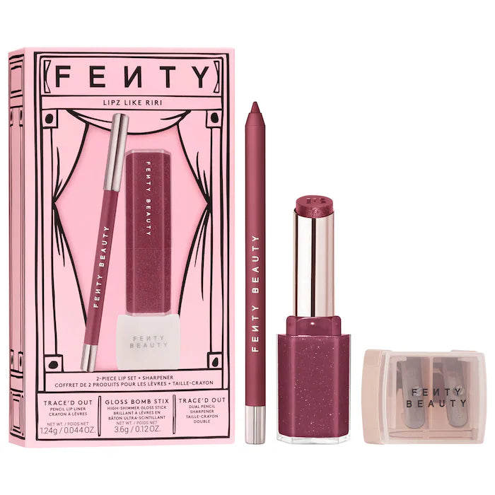 Lipz Like Riri 2-Piece Lip + Sharpener Makeup Gift Set - Bajo Pedido