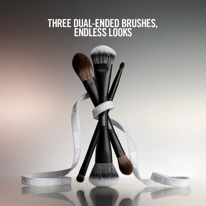 Mario's Face and Eye Trio Cosmetic Brush Set - Bajo Pedido