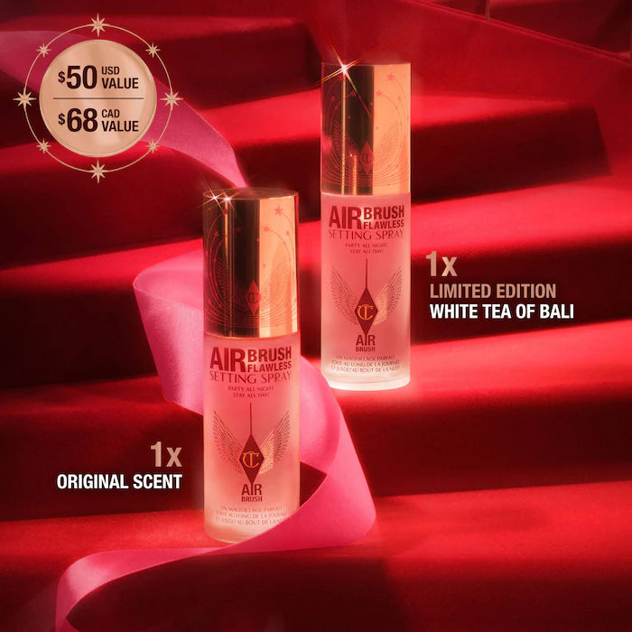 Mini Airbrush Flawless Hydrating & Waterproof Setting Spray Duo Gift Set - Bajo Pedido