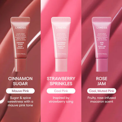 Glassy Lip Minis 3 Pc. Glaze Craze Tinted Peptide Lip Serum Gift Set - Bajo Pedido