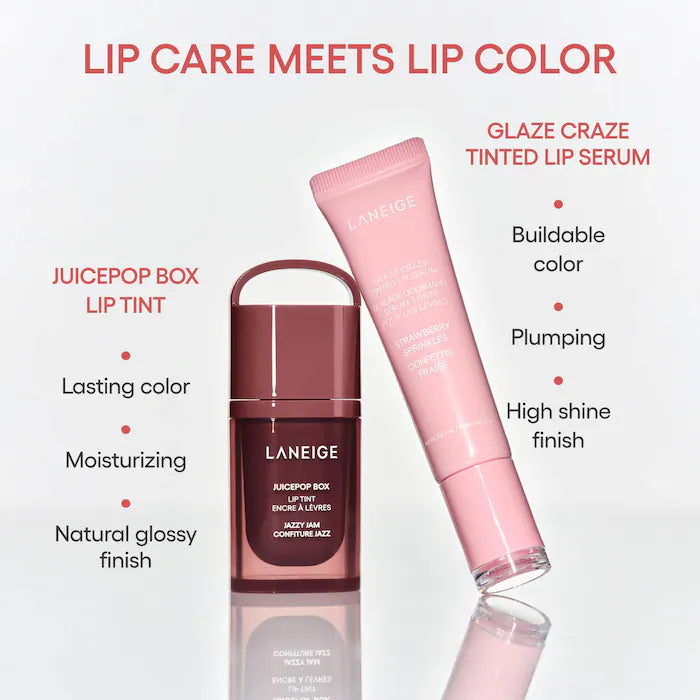 Glassy Lip Minis 3 Pc. Glaze Craze Tinted Peptide Lip Serum Gift Set - Bajo Pedido