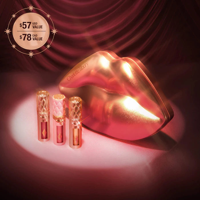 Mini Big Lip Plumpgasm Plumping Lip Gloss Trio Makeup Gift Set - Bajo Pedido