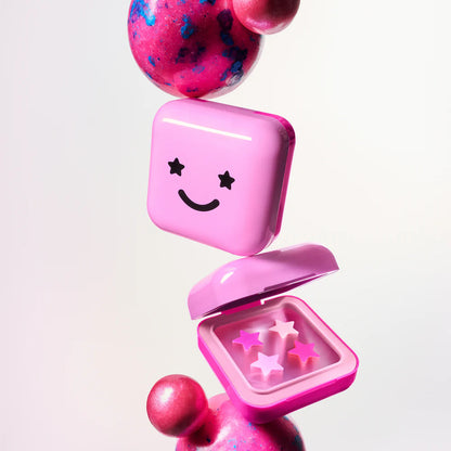 Parches de estrella para el acne rosados en caja refilleable con espejo marca starface Guatemala 